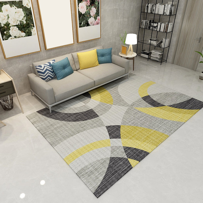 Multi-Color Modern Rug Polypropylene Geometrical Shapes Area Carpet Anti-Slip Backing Pet Friendly Rug for Room Light Gray Clearhalo 'Area Rug' 'Modern' 'Rugs' Rug' 1898783