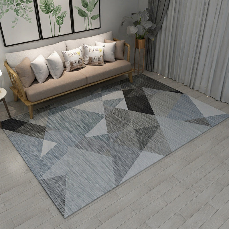 Multi-Color Modern Rug Polypropylene Geometrical Shapes Area Carpet Anti-Slip Backing Pet Friendly Rug for Room Grey Clearhalo 'Area Rug' 'Modern' 'Rugs' Rug' 1898792