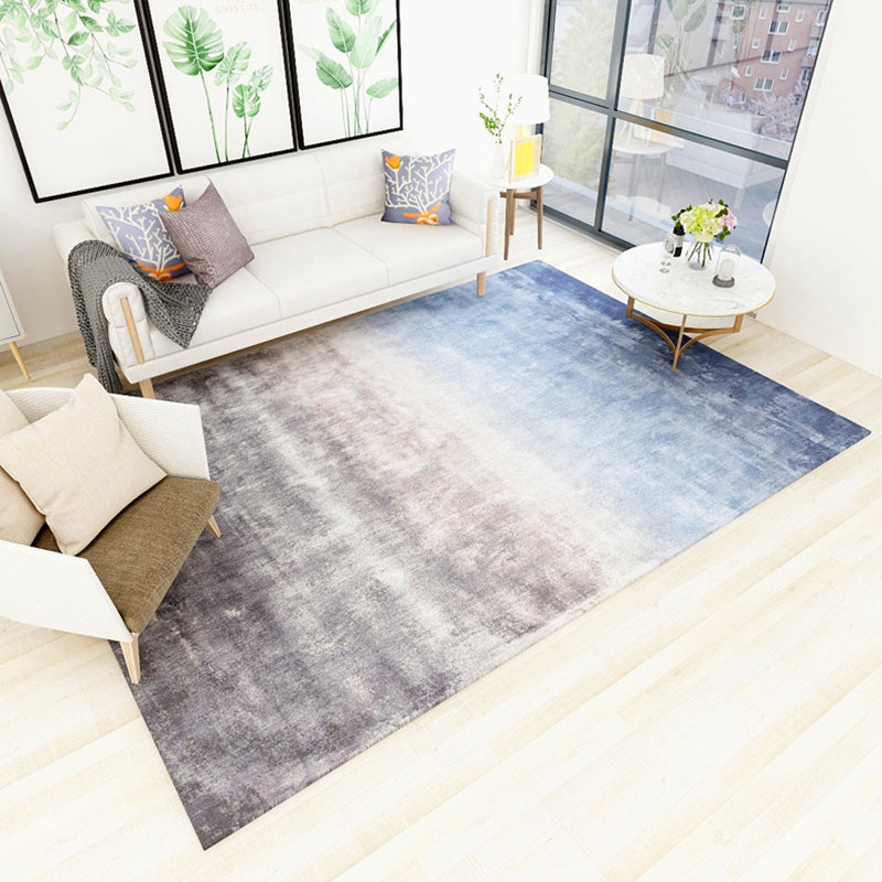 Pastel Ombre Area Rug Polypropylene Minimalist Rug Anti-Slip Backing Pet Friendly Carpet for Living Room Dark Blue Clearhalo 'Area Rug' 'Modern' 'Rugs' Rug' 1898809