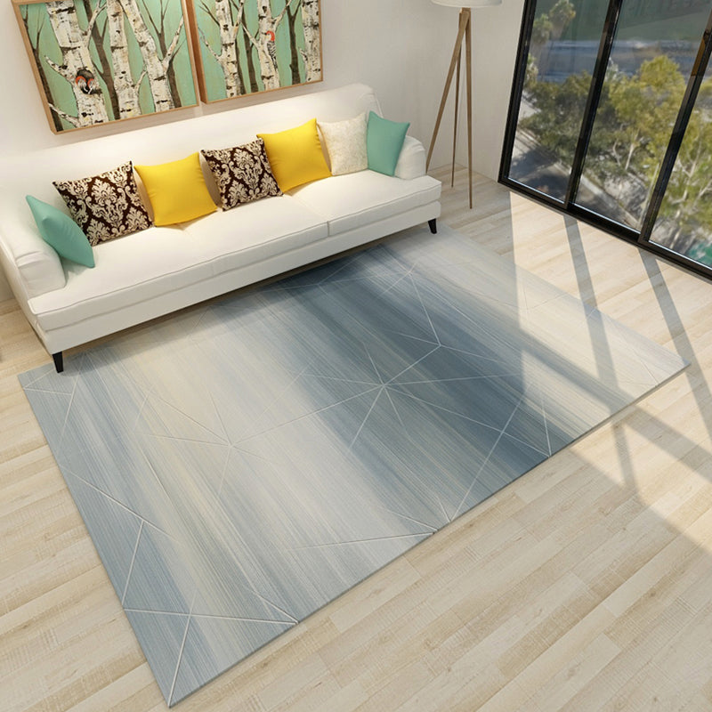 Pastel Ombre Area Rug Polypropylene Minimalist Rug Anti-Slip Backing Pet Friendly Carpet for Living Room Blue Clearhalo 'Area Rug' 'Modern' 'Rugs' Rug' 1898810