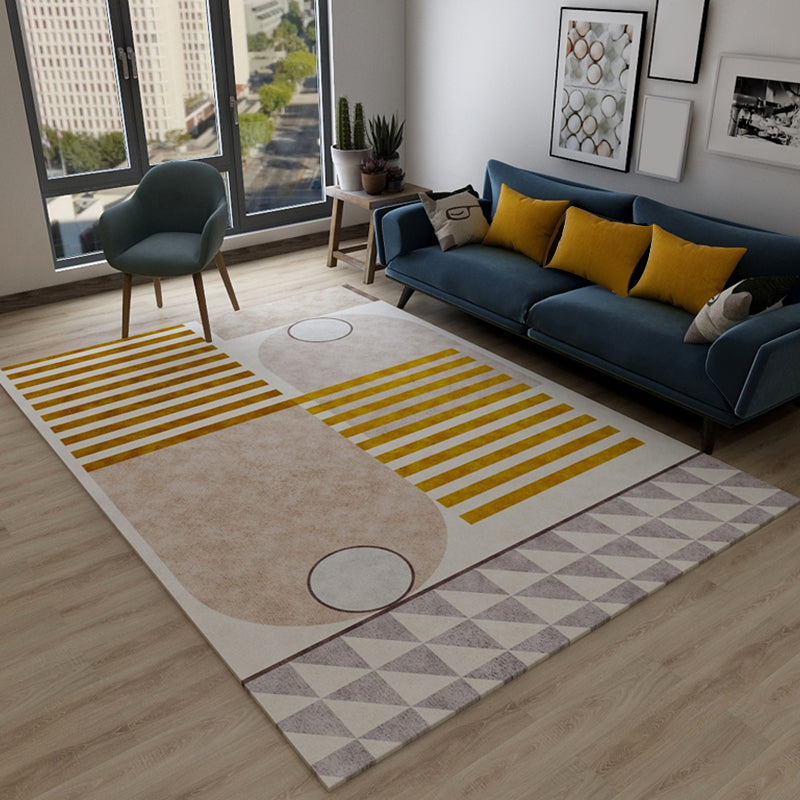 Colorful Abstract Geometric Rug Polypropylene Bold Area Carpet Washable Pet-Friendly Rug for Living Room Pink Clearhalo 'Area Rug' 'Modern' 'Rugs' Rug' 1898853