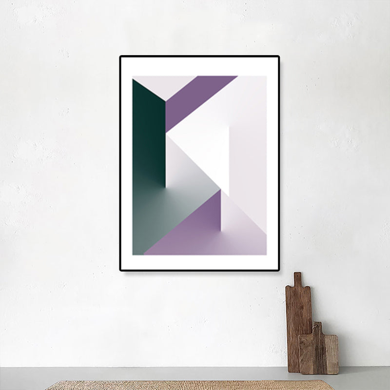 Illustration Geometric Canvas Print Textured Nordic Kitchen Wall Art in Pastel Color Clearhalo 'Arts' 'Canvas Art' 1898942