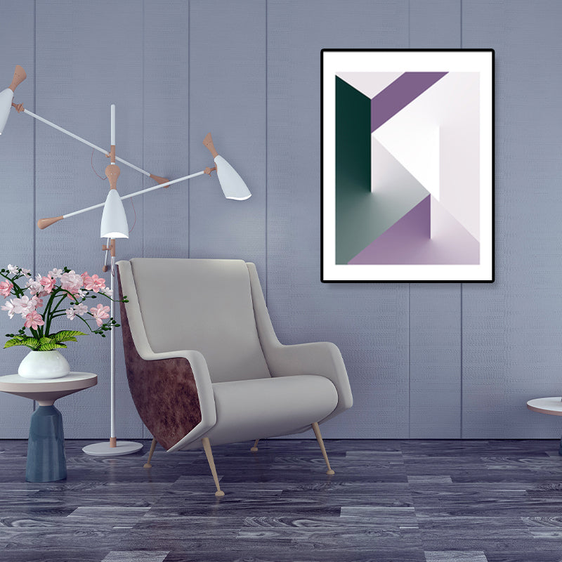 Illustration Geometric Canvas Print Textured Nordic Kitchen Wall Art in Pastel Color Clearhalo 'Arts' 'Canvas Art' 1898943