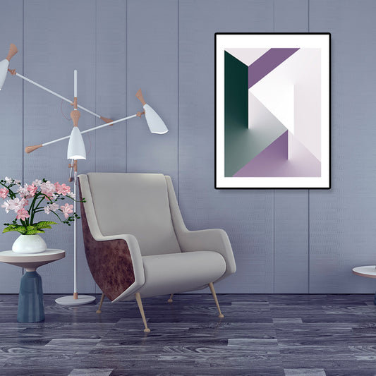 Illustration Geometric Canvas Print Textured Nordic Kitchen Wall Art in Pastel Color Clearhalo 'Arts' 'Canvas Art' 1898943