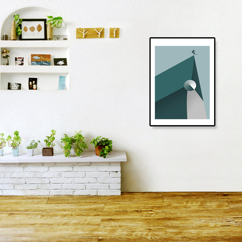 Illustration Geometric Canvas Print Textured Nordic Kitchen Wall Art in Pastel Color Clearhalo 'Arts' 'Canvas Art' 1898947