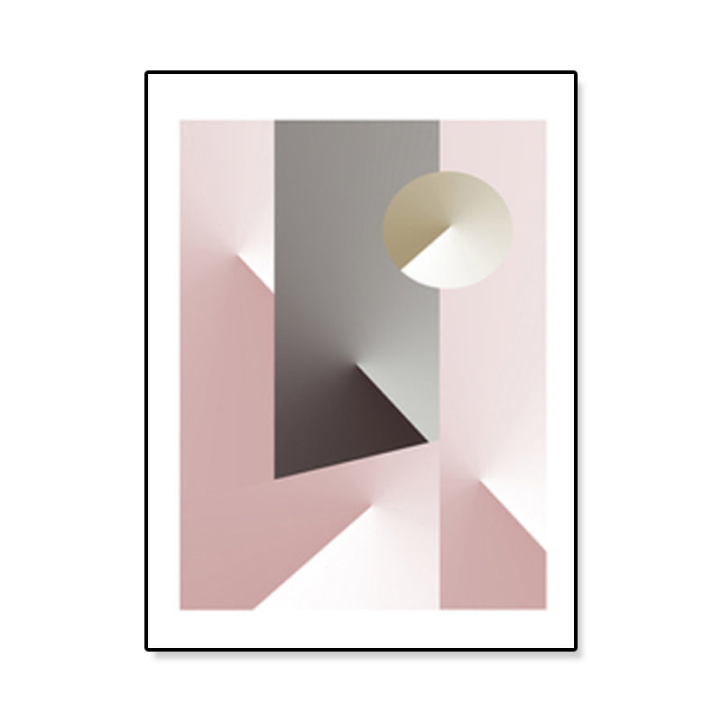 Illustration Geometric Canvas Print Textured Nordic Kitchen Wall Art in Pastel Color Clearhalo 'Arts' 'Canvas Art' 1898952