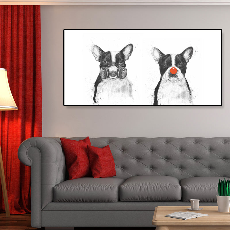 Textured Animal Canvas Art Contemporary Wall Decor for Boys Bedroom, Multiple Sizes Available Clearhalo 'Art Gallery' 'Canvas Art' 'Contemporary Art Gallery' 'Modern' Arts' 1899200