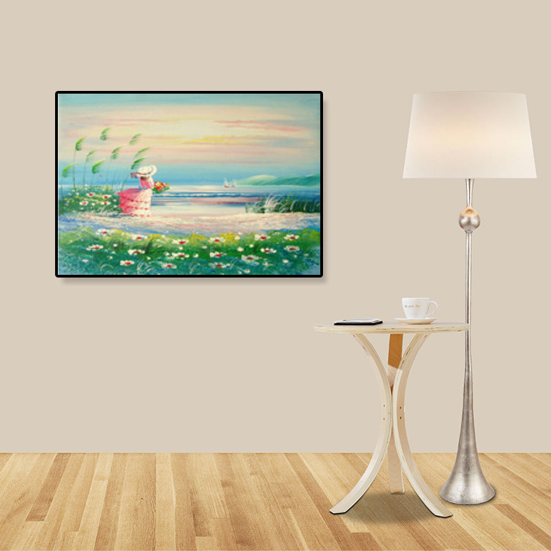 Drawing Print Scenery Wall Art Textured Nordic Sitting Room Canvas in Light Color Clearhalo 'Arts' 'Canvas Art' 1899363