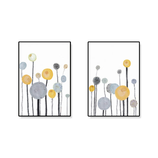 Geometric Canvas Wall Art Light Color Nordic Style Wall Decor for Stairs, Set of 2 Clearhalo 'Arts' 'Canvas Art' 1899376