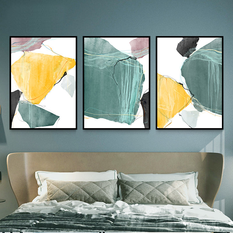 Nordic Abstract Canvas Print Hotel Wall Art Set in Pastel Color, Multiple Size Options Green Clearhalo 'Arts' 'Canvas Art' 1899447