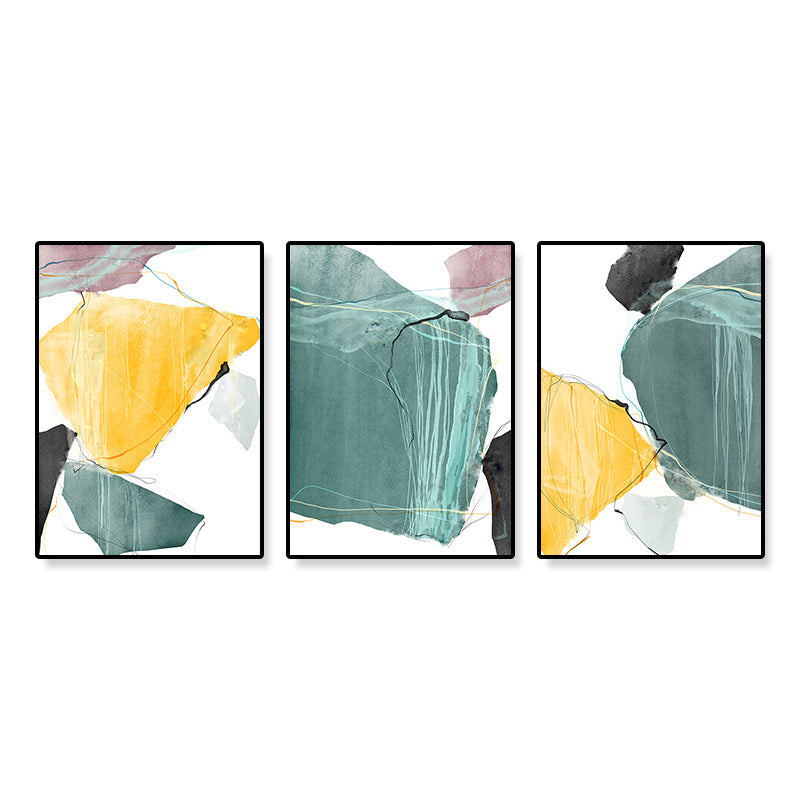 Nordic Abstract Canvas Print Hotel Wall Art Set in Pastel Color, Multiple Size Options Clearhalo 'Arts' 'Canvas Art' 1899450