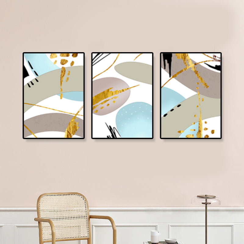 Nordic Abstract Canvas Print Hotel Wall Art Set in Pastel Color, Multiple Size Options Brown Clearhalo 'Arts' 'Canvas Art' 1899454