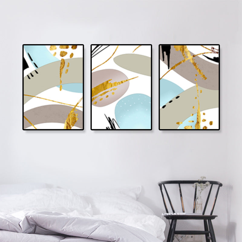 Nordic Abstract Canvas Print Hotel Wall Art Set in Pastel Color, Multiple Size Options Clearhalo 'Arts' 'Canvas Art' 1899455