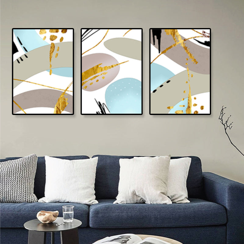 Nordic Abstract Canvas Print Hotel Wall Art Set in Pastel Color, Multiple Size Options Clearhalo 'Arts' 'Canvas Art' 1899456