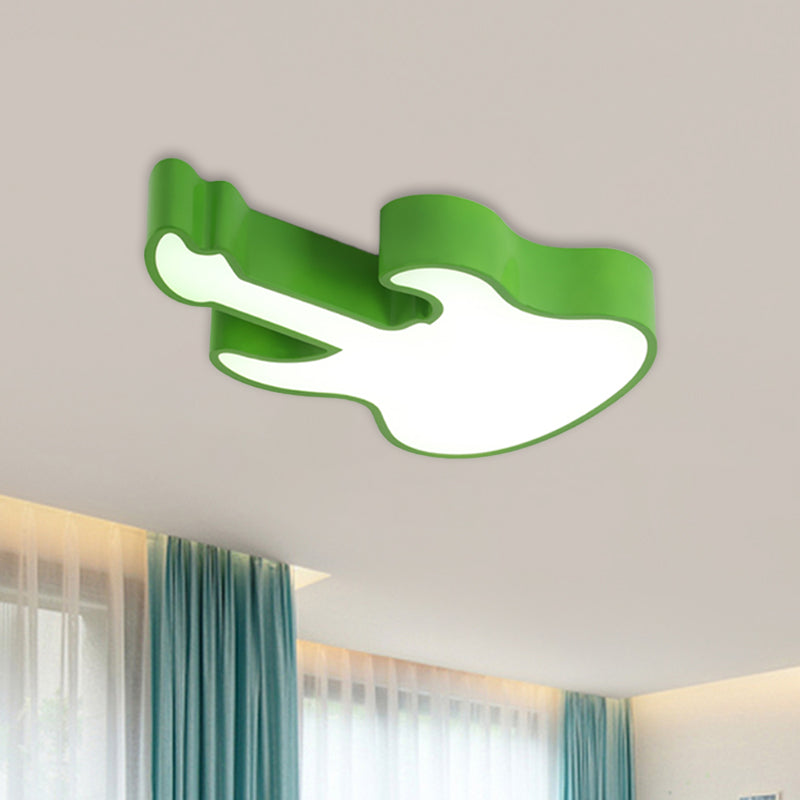 Acrylic Guitar Ceiling Lighting Modernist Red/Yellow/Green LED Flush Mount Fixture for Living Room Clearhalo 'Ceiling Lights' 'Close To Ceiling Lights' 'Close to ceiling' 'Flush mount' Lighting' 1899846