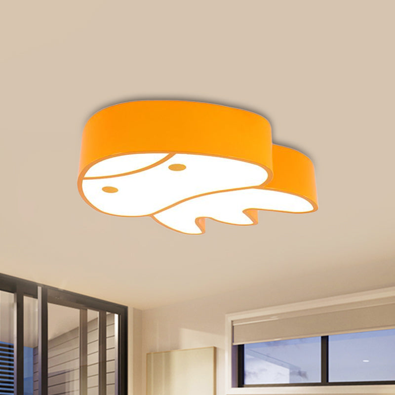 Dreamy Jellyfish Flush Ceiling Light Kids Acrylic LED Bedchamber Flush Mount Lighting in Red/Yellow/Blue Yellow Clearhalo 'Ceiling Lights' 'Close To Ceiling Lights' 'Close to ceiling' 'Flush mount' Lighting' 1899930