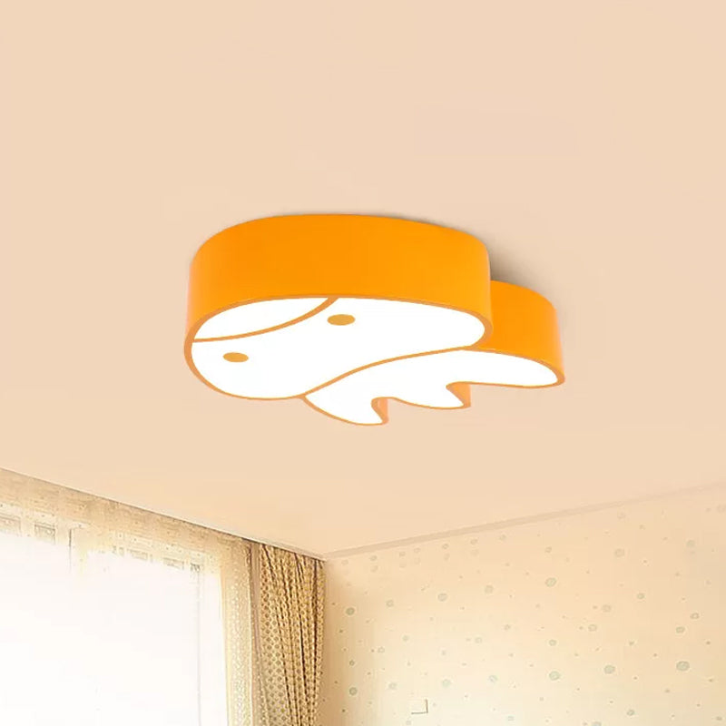 Dreamy Jellyfish Flush Ceiling Light Kids Acrylic LED Bedchamber Flush Mount Lighting in Red/Yellow/Blue Clearhalo 'Ceiling Lights' 'Close To Ceiling Lights' 'Close to ceiling' 'Flush mount' Lighting' 1899931