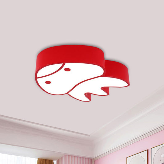 Dreamy Jellyfish Flush Ceiling Light Kids Acrylic LED Bedchamber Flush Mount Lighting in Red/Yellow/Blue Clearhalo 'Ceiling Lights' 'Close To Ceiling Lights' 'Close to ceiling' 'Flush mount' Lighting' 1899935