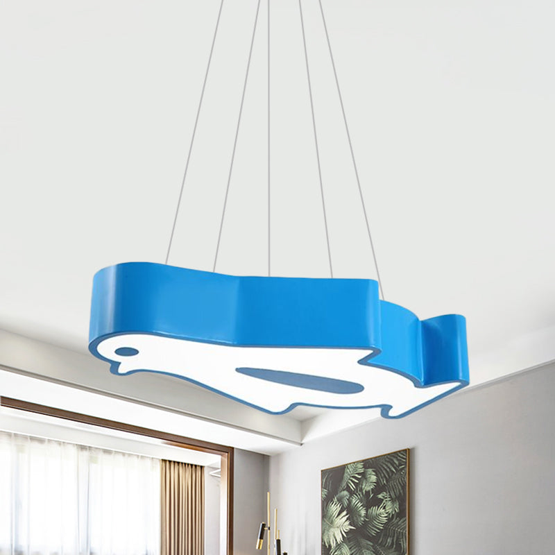 LED Hallway Flush Lighting Kids Red/Yellow/Blue Flush Mount Light Fixture with Penguin Acrylic Shade Clearhalo 'Ceiling Lights' 'Chandeliers' Lighting' options 1900102