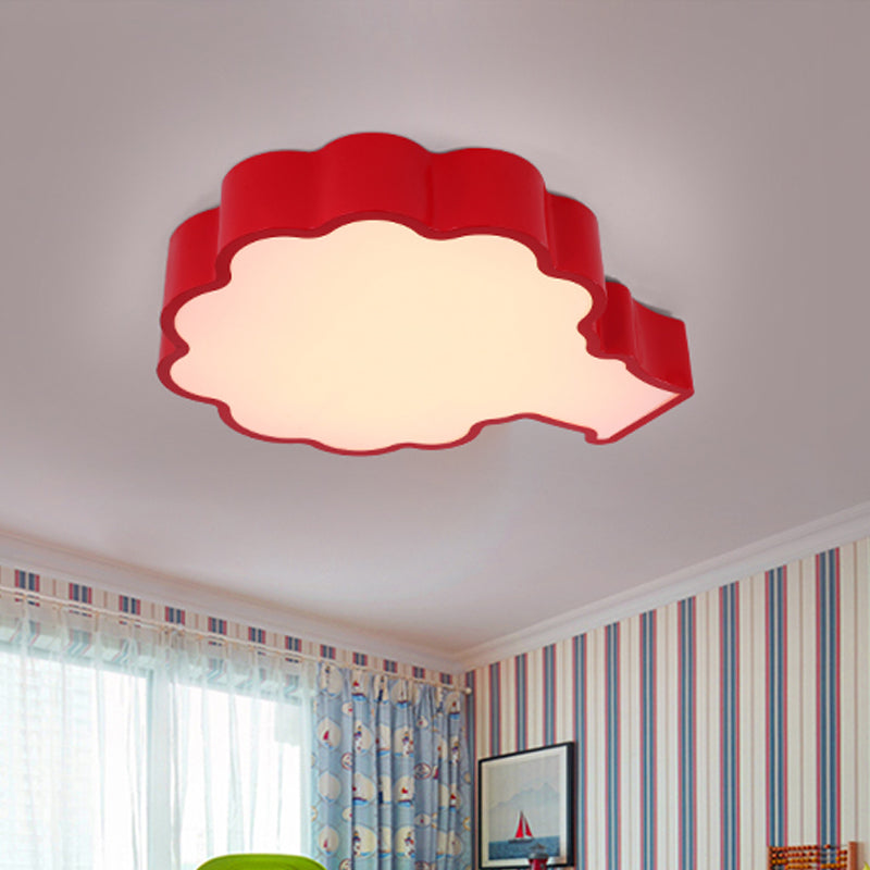 Blue/Red/Green Apple Tree Ceiling Lamp Cartoon Style LED Acrylic Flush Mount for Sleeping Room Red Clearhalo 'Ceiling Lights' 'Close To Ceiling Lights' 'Close to ceiling' 'Flush mount' Lighting' 1900311