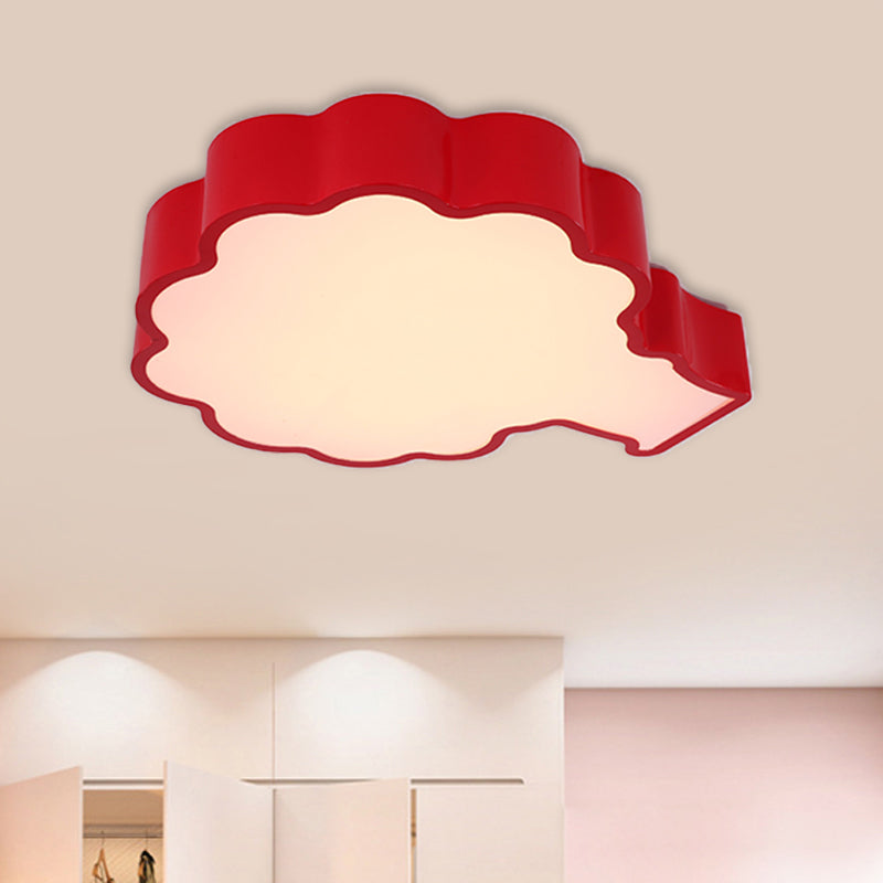 Blue/Red/Green Apple Tree Ceiling Lamp Cartoon Style LED Acrylic Flush Mount for Sleeping Room Clearhalo 'Ceiling Lights' 'Close To Ceiling Lights' 'Close to ceiling' 'Flush mount' Lighting' 1900312