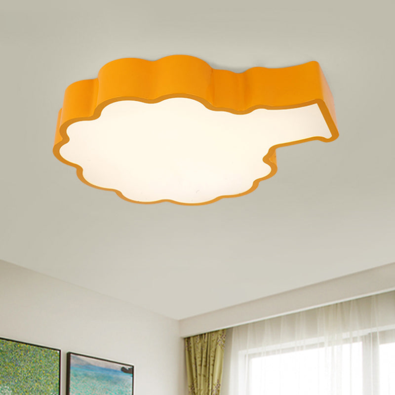 Blue/Red/Green Apple Tree Ceiling Lamp Cartoon Style LED Acrylic Flush Mount for Sleeping Room Yellow Clearhalo 'Ceiling Lights' 'Close To Ceiling Lights' 'Close to ceiling' 'Flush mount' Lighting' 1900315