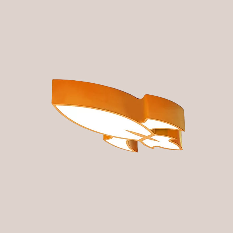 Red/Yellow/Blue Rocket Flushmount Lighting Children Style LED Acrylic Close to Ceiling Light Clearhalo 'Ceiling Lights' 'Close To Ceiling Lights' 'Close to ceiling' 'Flush mount' Lighting' 1900351