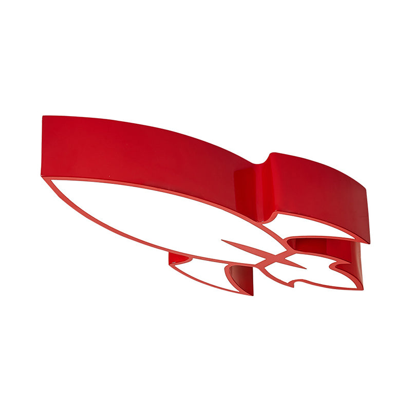 Red/Yellow/Blue Rocket Flushmount Lighting Children Style LED Acrylic Close to Ceiling Light Clearhalo 'Ceiling Lights' 'Close To Ceiling Lights' 'Close to ceiling' 'Flush mount' Lighting' 1900354