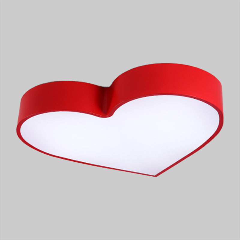 Acrylic Loving Heart Flush Mount Minimalism LED Ceiling Light Fixture in Red/Pink/Blue for Parlor Clearhalo 'Ceiling Lights' 'Close To Ceiling Lights' 'Close to ceiling' 'Flush mount' Lighting' 1900424