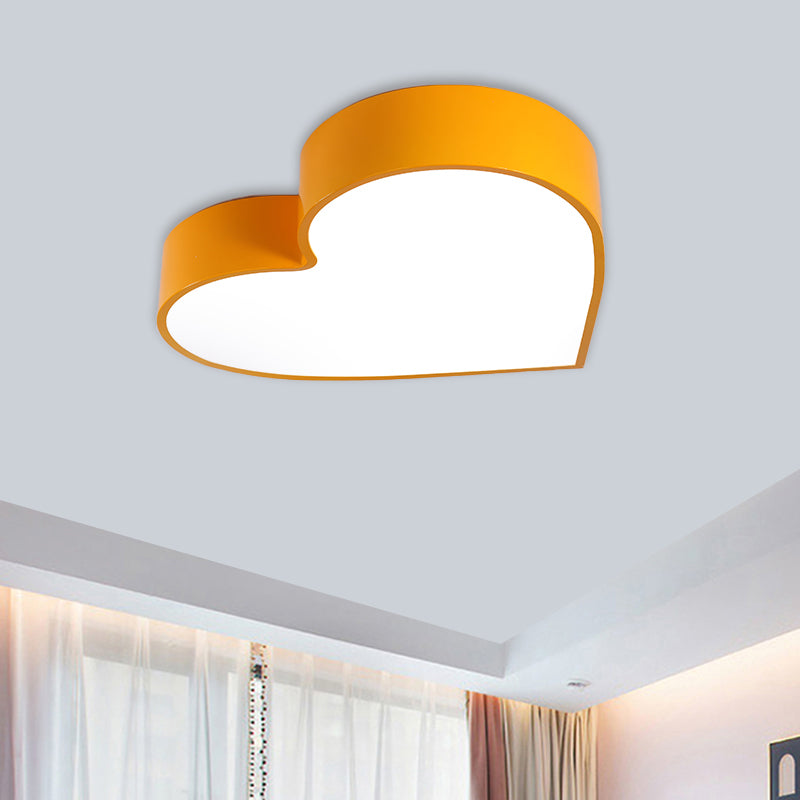 Acrylic Loving Heart Flush Mount Minimalism LED Ceiling Light Fixture in Red/Pink/Blue for Parlor Clearhalo 'Ceiling Lights' 'Close To Ceiling Lights' 'Close to ceiling' 'Flush mount' Lighting' 1900426