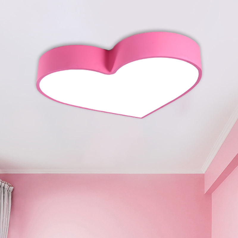 Acrylic Loving Heart Flush Mount Minimalism LED Ceiling Light Fixture in Red/Pink/Blue for Parlor Clearhalo 'Ceiling Lights' 'Close To Ceiling Lights' 'Close to ceiling' 'Flush mount' Lighting' 1900430