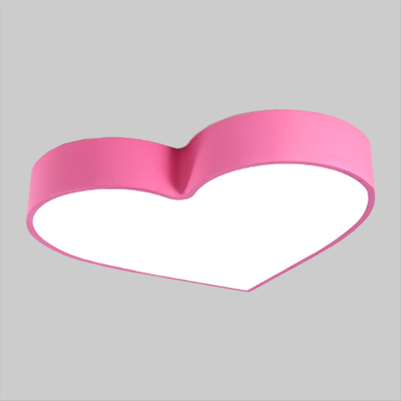 Acrylic Loving Heart Flush Mount Minimalism LED Ceiling Light Fixture in Red/Pink/Blue for Parlor Clearhalo 'Ceiling Lights' 'Close To Ceiling Lights' 'Close to ceiling' 'Flush mount' Lighting' 1900432