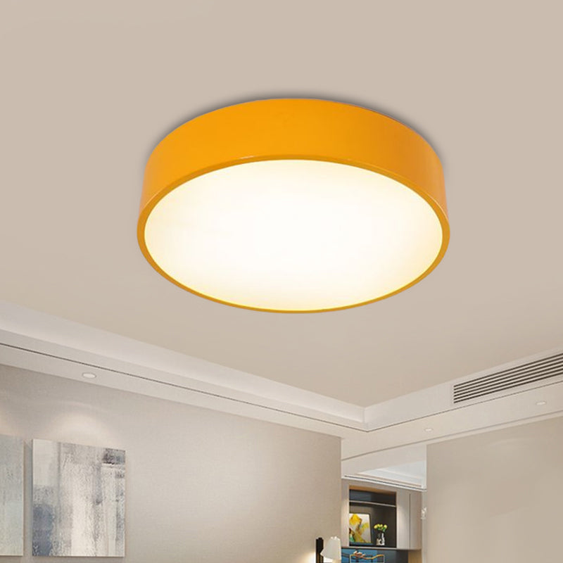 Circular Acrylic Ceiling Mounted Fixture Children Style Red/Yellow/Blue LED Flushmount Lighting Clearhalo 'Ceiling Lights' 'Close To Ceiling Lights' 'Close to ceiling' 'Flush mount' Lighting' 1900459