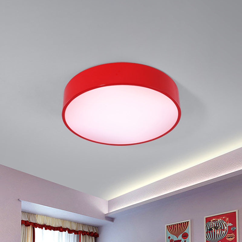 Circular Acrylic Ceiling Mounted Fixture Children Style Red/Yellow/Blue LED Flushmount Lighting Clearhalo 'Ceiling Lights' 'Close To Ceiling Lights' 'Close to ceiling' 'Flush mount' Lighting' 1900463