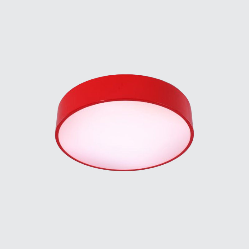 Circular Acrylic Ceiling Mounted Fixture Children Style Red/Yellow/Blue LED Flushmount Lighting Clearhalo 'Ceiling Lights' 'Close To Ceiling Lights' 'Close to ceiling' 'Flush mount' Lighting' 1900465