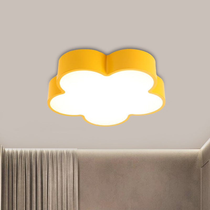 Kids Flower Flush Mount Lamp Acrylic LED Kindergarten Flush Ceiling Light Fixture in Red/Yellow/Blue Clearhalo 'Ceiling Lights' 'Close To Ceiling Lights' 'Close to ceiling' 'Flush mount' Lighting' 1900500