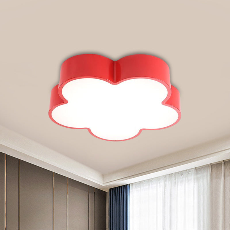 Kids Flower Flush Mount Lamp Acrylic LED Kindergarten Flush Ceiling Light Fixture in Red/Yellow/Blue Clearhalo 'Ceiling Lights' 'Close To Ceiling Lights' 'Close to ceiling' 'Flush mount' Lighting' 1900504