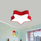 Acrylic Starfish Light Fixture Children Red/Yellow/Blue LED Flush Mount Recessed Lighting for Bedchamber Clearhalo 'Ceiling Lights' 'Close To Ceiling Lights' 'Close to ceiling' 'Flush mount' Lighting' 1900618