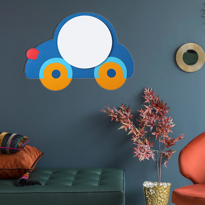 Kids Circle LED Ceiling Mount Light with Wooden Cartoon Pattern Acrylic Ceiling Lamp for Kindergarten Sky Blue Clearhalo 'Ceiling Lights' 'Close To Ceiling Lights' 'Close to ceiling' 'Flush mount' Lighting' 190094