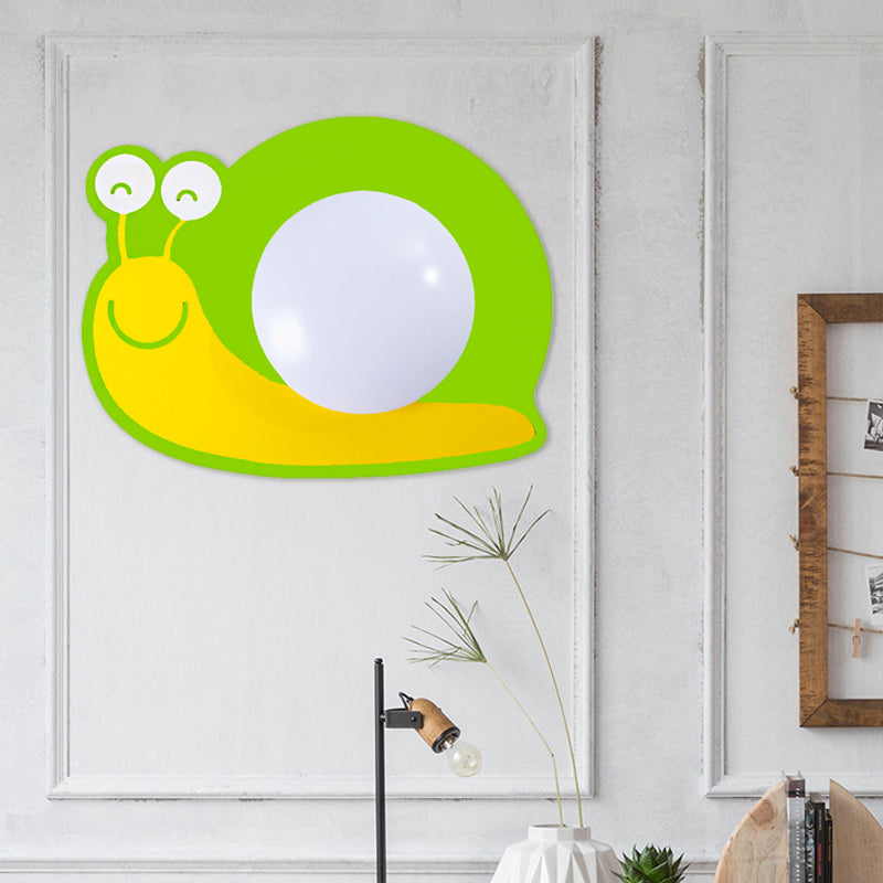 Kids Circle LED Ceiling Mount Light with Wooden Cartoon Pattern Acrylic Ceiling Lamp for Kindergarten Green Clearhalo 'Ceiling Lights' 'Close To Ceiling Lights' 'Close to ceiling' 'Flush mount' Lighting' 190097