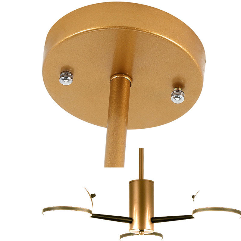 3/6 Light Orb Shade Chandelier Lighting Post Modern White Glass Ceiling Pendant Light in Gold Clearhalo 'Ceiling Lights' 'Chandeliers' 'Glass shade' 'Glass' 'Modern Chandeliers' 'Modern' Lighting' 190142