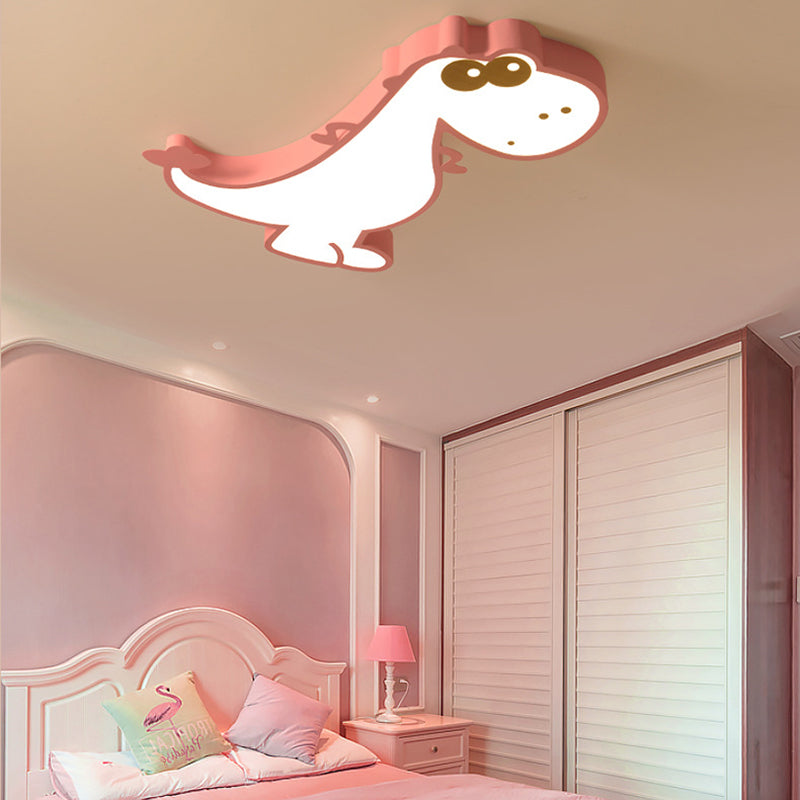 Boys Bedroom Cute Dragon Ceiling Fixture Acrylic Cartoon Macaron LED Ceiling Mount Light Pink Clearhalo 'Ceiling Lights' 'Close To Ceiling Lights' 'Close to ceiling' 'Flush mount' Lighting' 190212