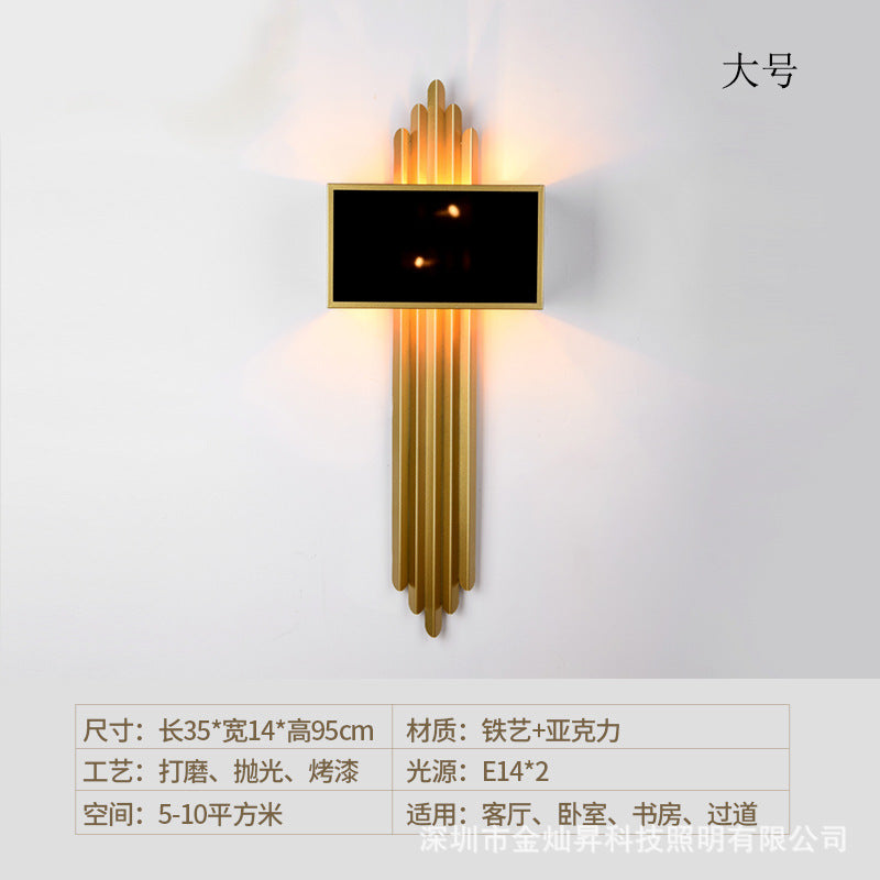 25.5“/37.5” Wide Brass 1 Light Sconce Light Rustic Fabric Rectangle Wall Lighting Fixture for Living Room Brass 37.5" Clearhalo 'Wall Lamps & Sconces' 'Wall Lights' Lighting' 1903005