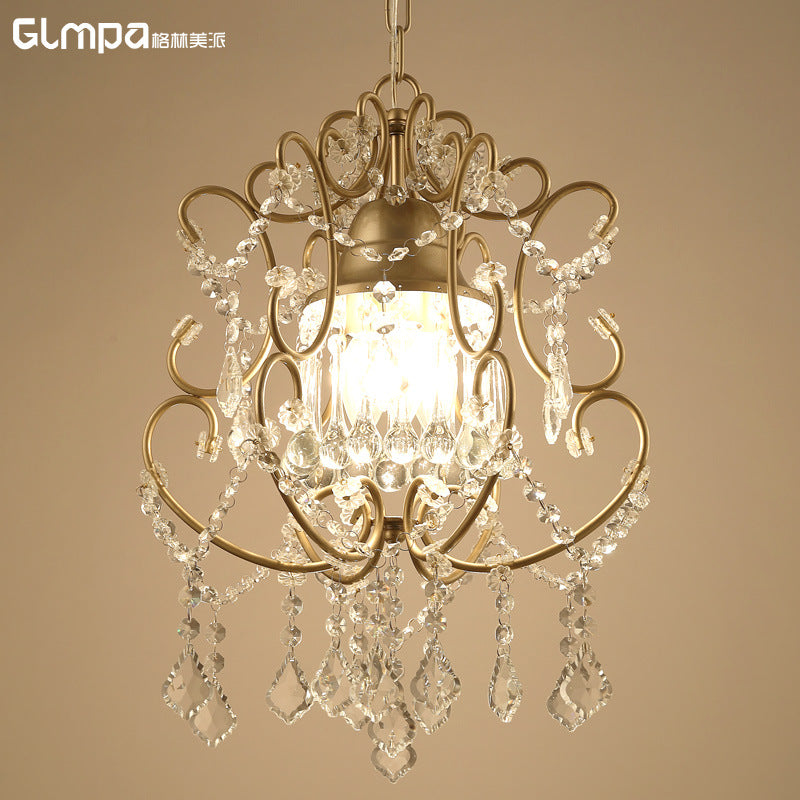 Gourd Pendant Lighting Nordic Crystal 1/3 Bulbs Brass Hanging Lamp for Living Room 3 Brass Clearhalo 'Ceiling Lights' 'Pendant Lights' 'Pendants' Lighting' 1903013_744b5afe-4e46-47b6-a87f-da38091f20cb