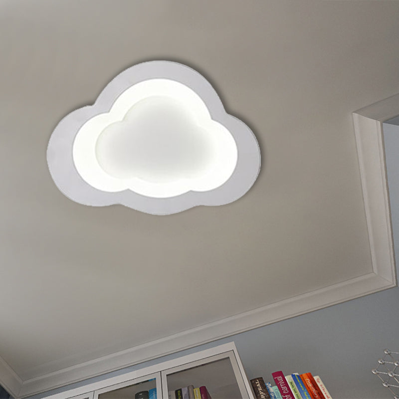 Lovely Cloud Ceiling Flush Light Modern Acrylic LED Flush Mount Light for Play Room Clearhalo 'Ceiling Lights' 'Close To Ceiling Lights' 'Close to ceiling' 'Semi-flushmount' Lighting' 1903174