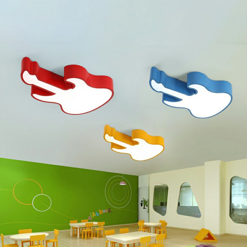 Guitar Baby Bedroom Ceiling Mount Light Acrylic Kids LED Ceiling Fixture Clearhalo 'Ceiling Lights' 'Close To Ceiling Lights' 'Close to ceiling' 'Flush mount' Lighting' 190327