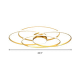 Circle Ring Flush Light Contemporary Metal Living Room LED Ceiling Fixture in Gold, Warm/White Light Clearhalo 'Ceiling Lights' 'Close To Ceiling Lights' 'Close to ceiling' 'Flush mount' Lighting' 1903779