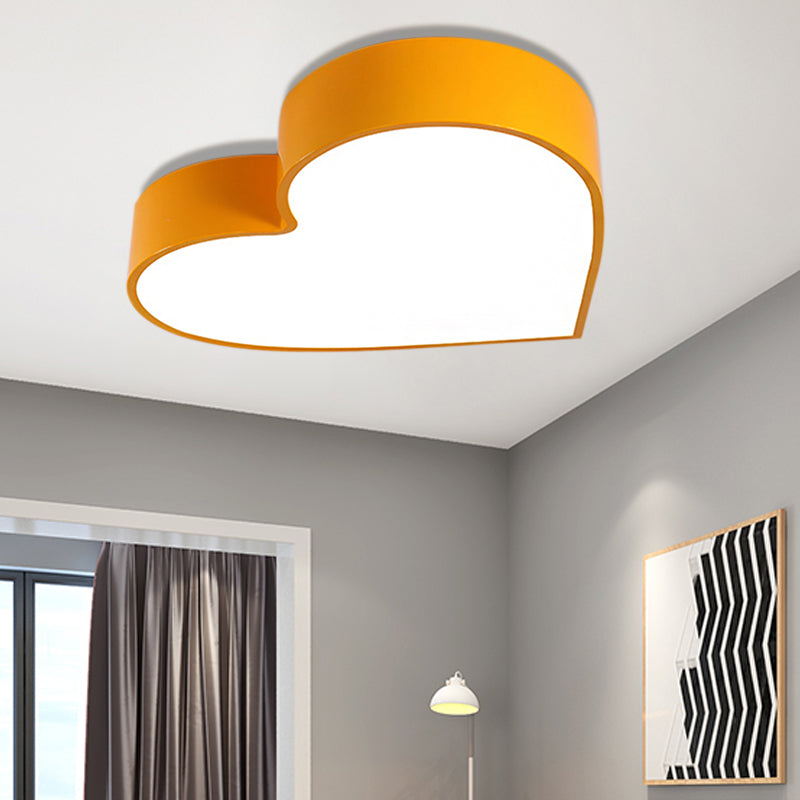 Boy Girl Bedroom LED Ceiling Lamp Acrylic Modern Candy Colored Flush Ceiling Light Yellow Clearhalo 'Ceiling Lights' 'Close To Ceiling Lights' 'Close to ceiling' 'Flush mount' Lighting' 190394