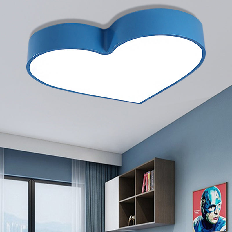 Boy Girl Bedroom LED Ceiling Lamp Acrylic Modern Candy Colored Flush Ceiling Light Blue Clearhalo 'Ceiling Lights' 'Close To Ceiling Lights' 'Close to ceiling' 'Flush mount' Lighting' 190397