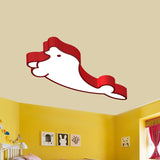 Cartoon LED Flush Ceiling Light Red/Pink/Blue Seal Flush Mount Lighting Fixture with Acrylic Shade Red Clearhalo 'Ceiling Lights' 'Close To Ceiling Lights' 'Close to ceiling' 'Flush mount' Lighting' 1904003